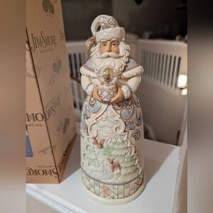 Jim Shore White Woodland Santa Figurine